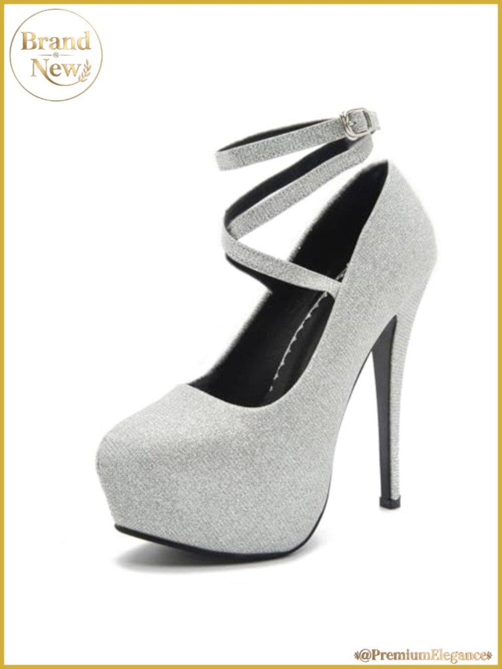 Women's Velvet Platform High Heel Pumps Criss Cross Ankle Strap